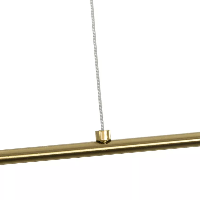 kelvo® GLOW  Κρεμαστό Φωτιστικό Οροφής LED 15W 1500lm 360° AC 220-240V IP20 Ρυθμιζόμενο Λευκό CCT με Χειριστήριο από 2700K έως 6000K Dimmable - Lumileds SMD Chip - Χρυσό Πλατίνα - Μ120 x Π3 x Υ17cm