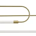 kelvo® GLOW  Κρεμαστό Φωτιστικό Οροφής LED 28W 2800lm 360° AC 220-240V IP20 Ρυθμιζόμενο Λευκό CCT με Χειριστήριο από 2700K έως 6000K Dimmable - Lumileds SMD Chip - Χρυσό Πλατίνα - Μ167 x Π7 x Υ24cm
