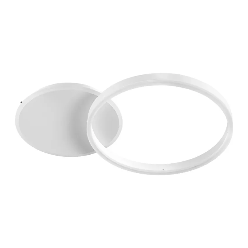 kelvo® VENOM  Φωτιστικό Οροφής LED 45W 4500lm 360° AC 220-240V IP20 Ρυθμιζόμενο Λευκό CCT με Χειριστήριο από 2700K έως 6000K Dimmable - Lumileds SMD Chip - Λευκό Ματ - Μ60 x Π40 x Υ7.5cm