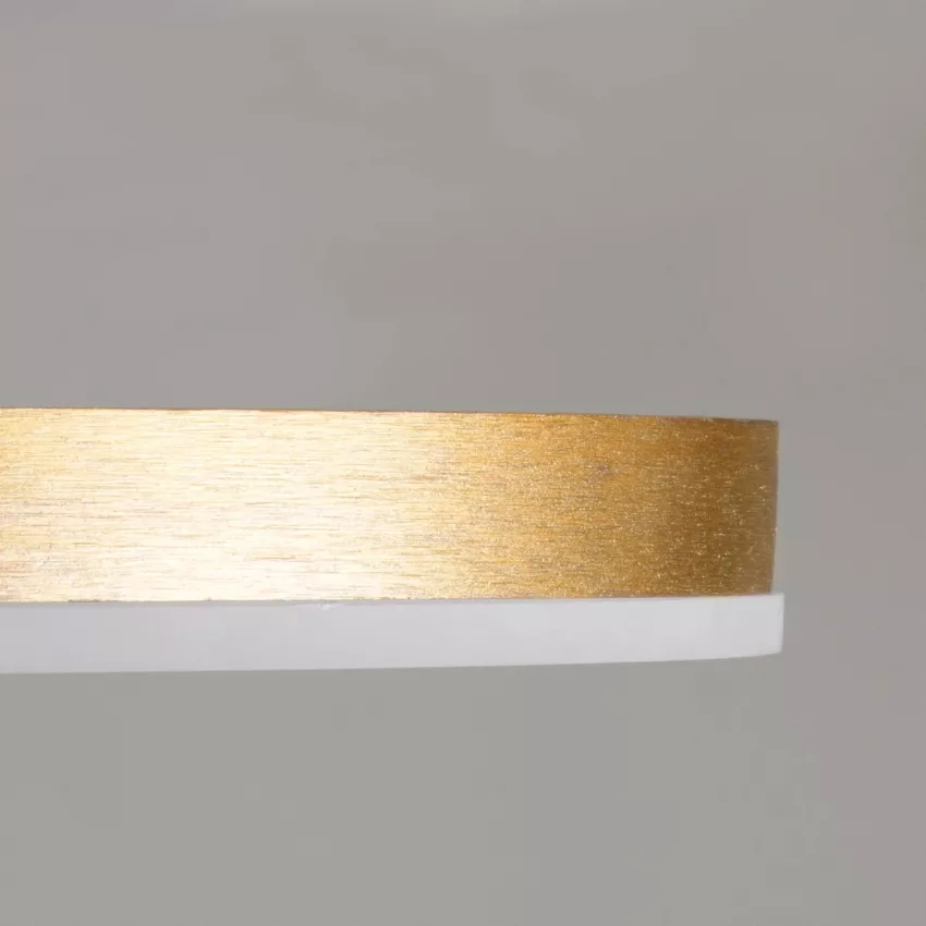 kelvo® VENOM  Φωτιστικό Οροφής LED 45W 4500lm 360° AC 220-240V IP20 Ρυθμιζόμενο Λευκό CCT με Χειριστήριο από 2700K έως 6000K Dimmable - Lumileds SMD Chip - Χρυσό Πλατίνα - Μ60 x Π40 x Υ7.5cm