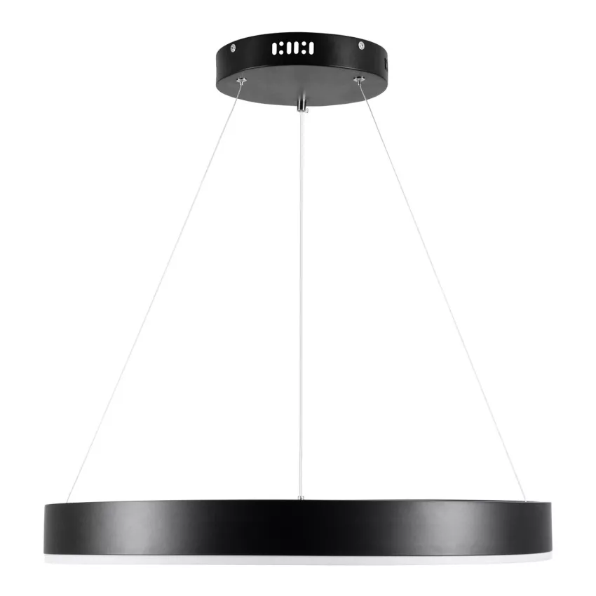 kelvo® VENOM  Κρεμαστό Φωτιστικό Οροφής LED 45W 4500lm 120° AC 220-240V IP20 Ρυθμιζόμενο Λευκό CCT με Χειριστήριο από 2700K έως 6000K Dimmable - Lumileds SMD Chip - Μαύρο Ματ - Μ60 x Π60 x Υ6.5cm