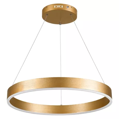 kelvo® VENOM  Κρεμαστό Φωτιστικό Οροφής LED 45W 4500lm 120° AC 220-240V IP20 Ρυθμιζόμενο Λευκό CCT με Χειριστήριο από 2700K έως 6000K Dimmable - Lumileds SMD Chip - Χρυσό Πλατίνα - Μ60 x Π60 x Υ6.5cm