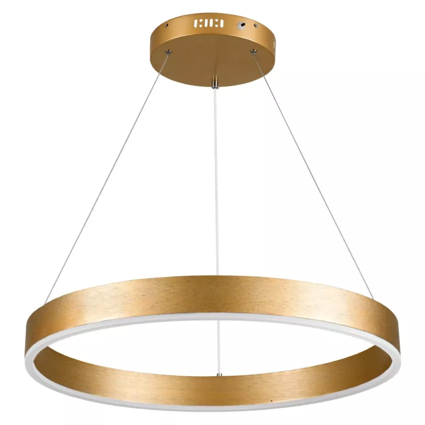 kelvo® VENOM  Κρεμαστό Φωτιστικό Οροφής LED 45W 4500lm 120° AC 220-240V IP20 Ρυθμιζόμενο Λευκό CCT με Χειριστήριο από 2700K έως 6000K Dimmable - Lumileds SMD Chip - Χρυσό Πλατίνα - Μ60 x Π60 x Υ6.5cm