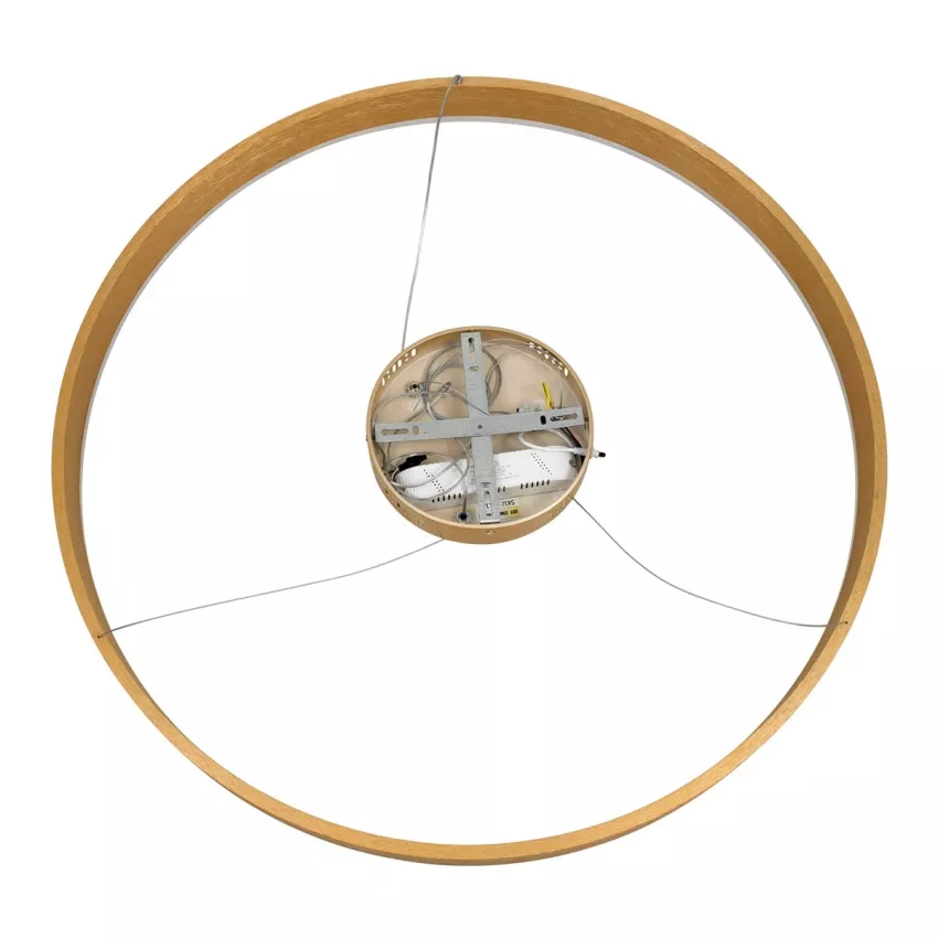 kelvo® VENOM  Κρεμαστό Φωτιστικό Οροφής LED 45W 4500lm 120° AC 220-240V IP20 Ρυθμιζόμενο Λευκό CCT με Χειριστήριο από 2700K έως 6000K Dimmable - Lumileds SMD Chip - Χρυσό Πλατίνα - Μ60 x Π60 x Υ6.5cm