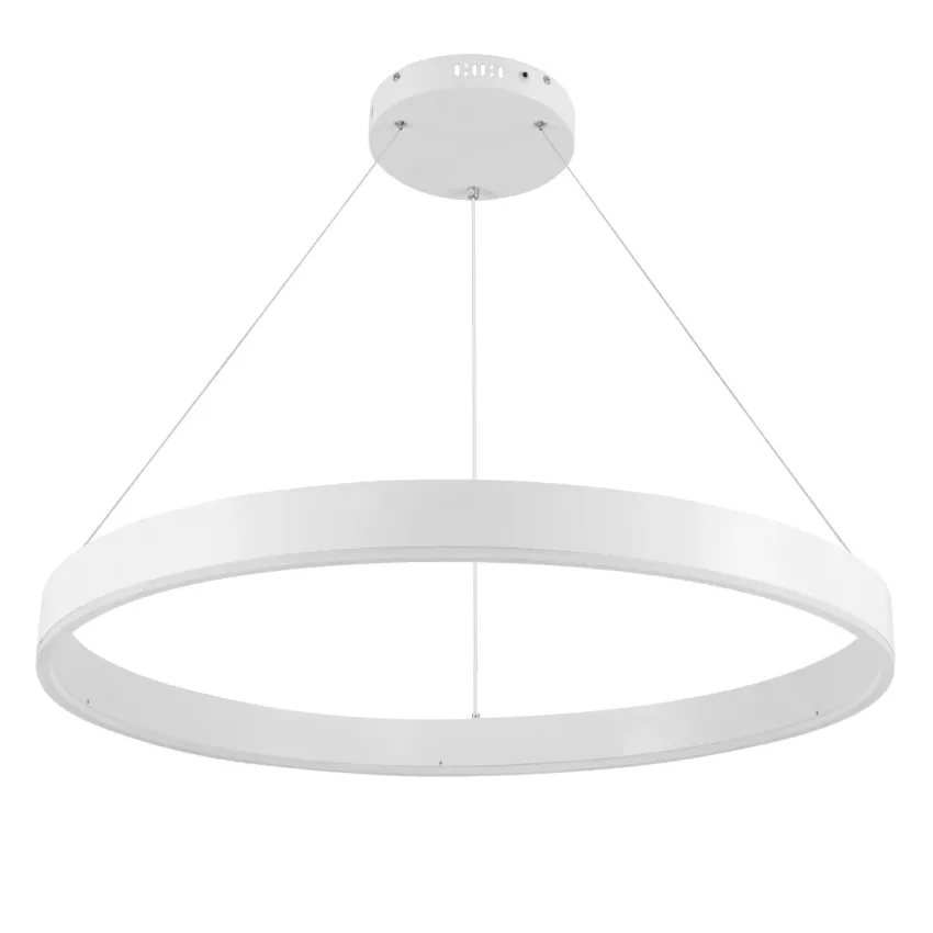 kelvo® VENOM  Κρεμαστό Φωτιστικό Οροφής LED 67W 6700lm 120° AC 220-240V IP20 Ρυθμιζόμενο Λευκό CCT με Χειριστήριο από 2700K έως 6000K Dimmable - Lumileds SMD Chip - Λευκό Ματ - Μ80 x Π80 x Υ6.5cm