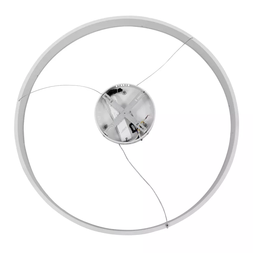 kelvo® VENOM  Κρεμαστό Φωτιστικό Οροφής LED 67W 6700lm 120° AC 220-240V IP20 Ρυθμιζόμενο Λευκό CCT με Χειριστήριο από 2700K έως 6000K Dimmable - Lumileds SMD Chip - Λευκό Ματ - Μ80 x Π80 x Υ6.5cm