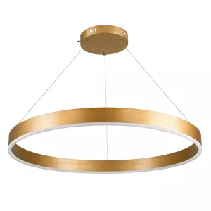 kelvo® VENOM  Κρεμαστό Φωτιστικό Οροφής LED 67W 6700lm 120° AC 220-240V IP20 Ρυθμιζόμενο Λευκό CCT με Χειριστήριο από 2700K έως 6000K Dimmable - Lumileds SMD Chip - Χρυσό Πλατίνα - Μ80 x Π80 x Υ6.5cm