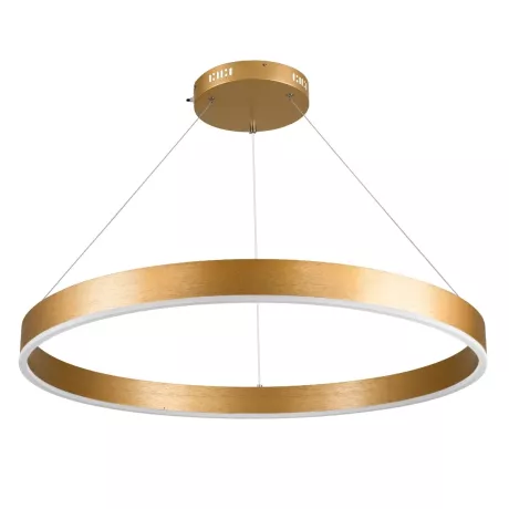 kelvo® VENOM  Κρεμαστό Φωτιστικό Οροφής LED 67W 6700lm 120° AC 220-240V IP20 Ρυθμιζόμενο Λευκό CCT με Χειριστήριο από 2700K έως 6000K Dimmable - Lumileds SMD Chip - Χρυσό Πλατίνα - Μ80 x Π80 x Υ6.5cm