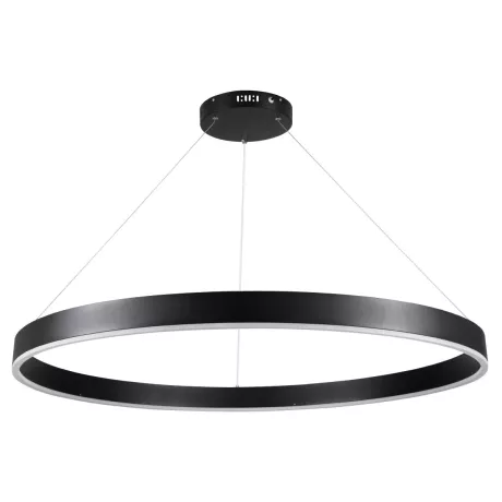 kelvo® VENOM  Κρεμαστό Φωτιστικό Οροφής LED 75W 7500lm 120° AC 220-240V IP20 Ρυθμιζόμενο Λευκό CCT με Χειριστήριο από 2700K έως 6000K Dimmable - Lumileds SMD Chip - Μαύρο Ματ - Μ100 x Π100 x Υ6.5cm