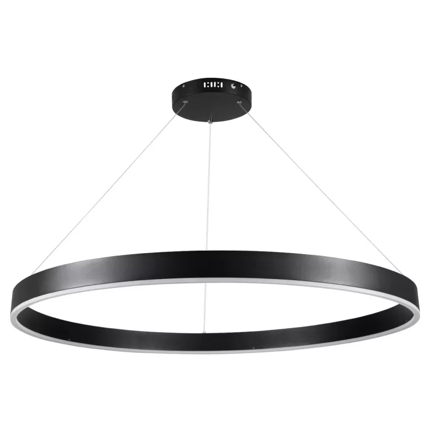 kelvo® VENOM  Κρεμαστό Φωτιστικό Οροφής LED 75W 7500lm 120° AC 220-240V IP20 Ρυθμιζόμενο Λευκό CCT με Χειριστήριο από 2700K έως 6000K Dimmable - Lumileds SMD Chip - Μαύρο Ματ - Μ100 x Π100 x Υ6.5cm