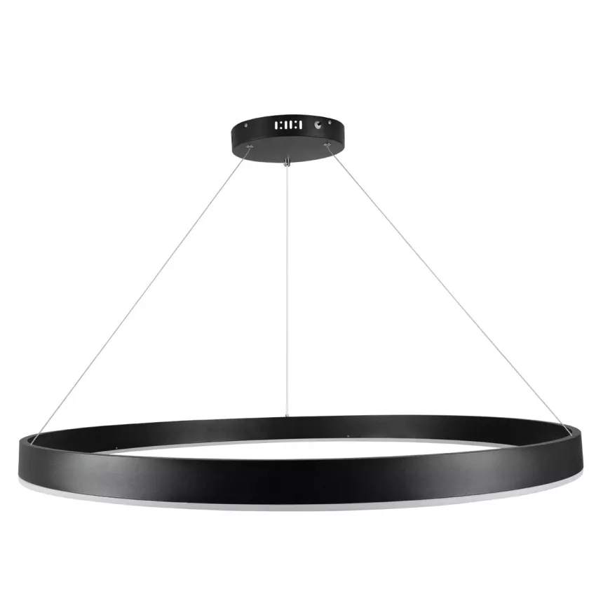 kelvo® VENOM  Κρεμαστό Φωτιστικό Οροφής LED 75W 7500lm 120° AC 220-240V IP20 Ρυθμιζόμενο Λευκό CCT με Χειριστήριο από 2700K έως 6000K Dimmable - Lumileds SMD Chip - Μαύρο Ματ - Μ100 x Π100 x Υ6.5cm