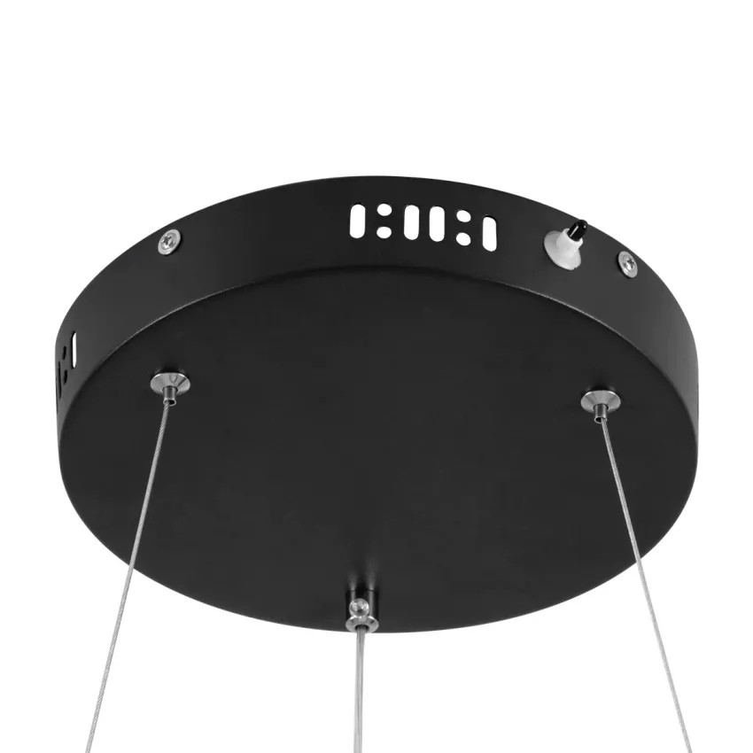 kelvo® VENOM  Κρεμαστό Φωτιστικό Οροφής LED 75W 7500lm 120° AC 220-240V IP20 Ρυθμιζόμενο Λευκό CCT με Χειριστήριο από 2700K έως 6000K Dimmable - Lumileds SMD Chip - Μαύρο Ματ - Μ100 x Π100 x Υ6.5cm