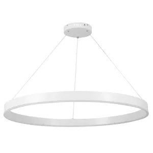 kelvo® VENOM  Κρεμαστό Φωτιστικό Οροφής LED 75W 7500lm 120° AC 220-240V IP20 Ρυθμιζόμενο Λευκό CCT με Χειριστήριο από 2700K έως 6000K Dimmable - Lumileds SMD Chip - Λευκό Ματ - Μ100 x Π100 x Υ6.5cm
