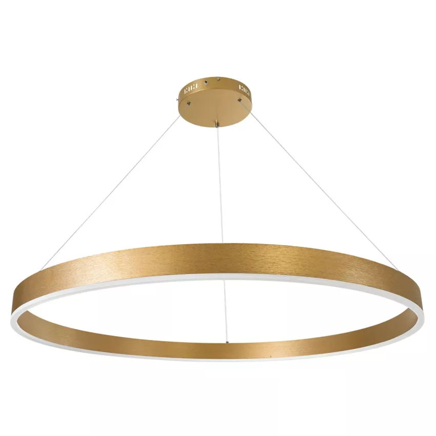 kelvo® VENOM  Κρεμαστό Φωτιστικό Οροφής LED 75W 7500lm 120° AC 220-240V IP20 Ρυθμιζόμενο Λευκό CCT με Χειριστήριο από 2700K έως 6000K Dimmable - Lumileds SMD Chip - Χρυσό Πλατίνα - Μ100 x Π100 x Υ6.5cm