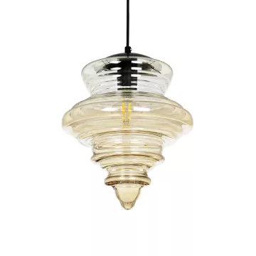 GLOBOSTAR® CORTE  Μοντέρνο Κρεμαστό Φωτιστικό Οροφής με Ντουί 1 x E27 AC 220-240V IP20 - Mελί - Μ25 x Π25 x Υ30cm