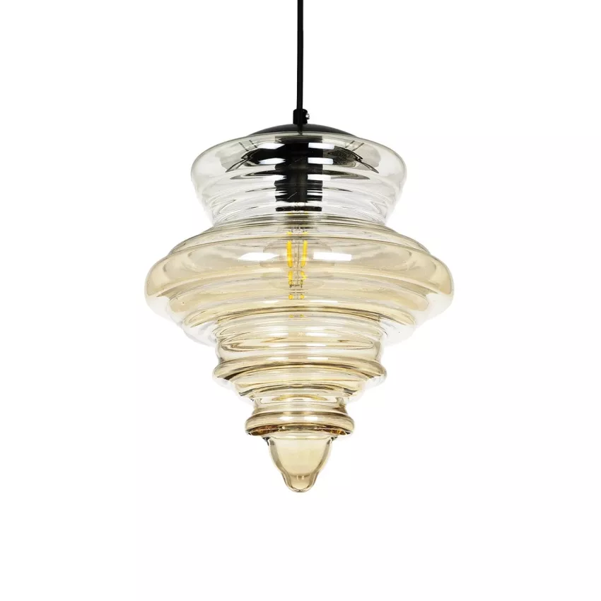 GLOBOSTAR® CORTE  Μοντέρνο Κρεμαστό Φωτιστικό Οροφής με Ντουί 1 x E27 AC 220-240V IP20 - Mελί - Μ25 x Π25 x Υ30cm