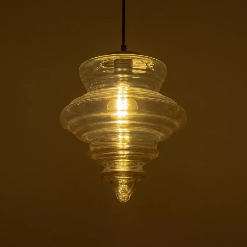 GLOBOSTAR® CORTE  Μοντέρνο Κρεμαστό Φωτιστικό Οροφής με Ντουί 1 x E27 AC 220-240V IP20 - Mελί - Μ25 x Π25 x Υ30cm