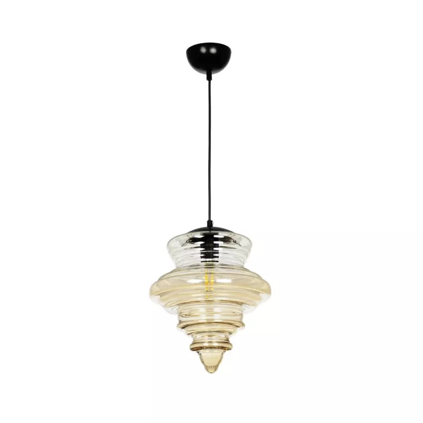 GLOBOSTAR® CORTE  Μοντέρνο Κρεμαστό Φωτιστικό Οροφής με Ντουί 1 x E27 AC 220-240V IP20 - Mελί - Μ25 x Π25 x Υ30cm