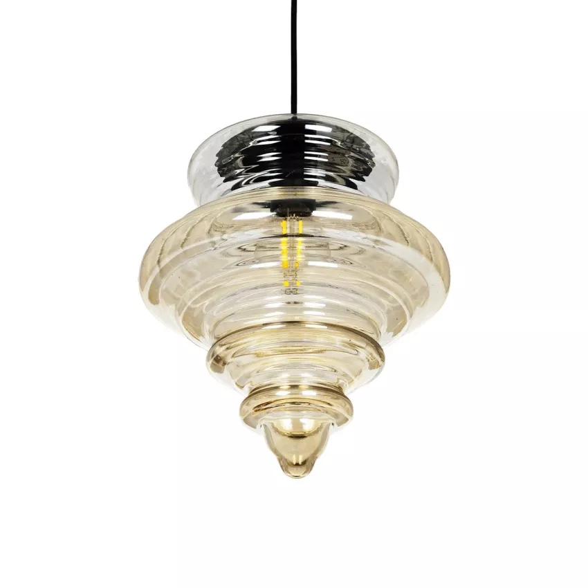 GLOBOSTAR® CORTE  Μοντέρνο Κρεμαστό Φωτιστικό Οροφής με Ντουί 1 x E27 AC 220-240V IP20 - Mελί - Μ25 x Π25 x Υ30cm