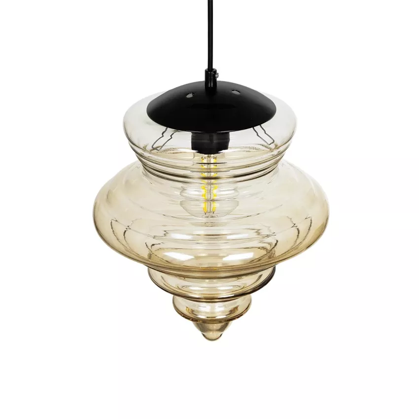 GLOBOSTAR® CORTE  Μοντέρνο Κρεμαστό Φωτιστικό Οροφής με Ντουί 1 x E27 AC 220-240V IP20 - Mελί - Μ25 x Π25 x Υ30cm