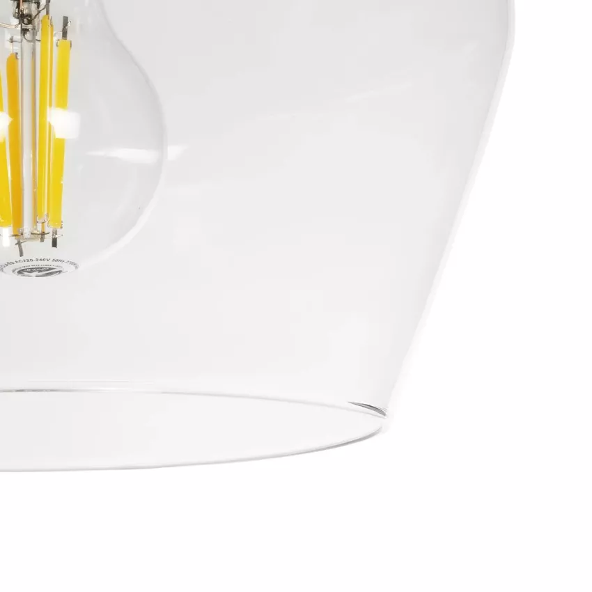 GLOBOSTAR® BOHEMIA  Μοντέρνο Κρεμαστό Φωτιστικό Οροφής με Ντουί 1 x E27 AC 220-240V IP20 - Διάφανο - Μ22 x Π22 x Υ22cm