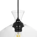 GLOBOSTAR® BOHEMIA  Μοντέρνο Κρεμαστό Φωτιστικό Οροφής με Ντουί 1 x E27 AC 220-240V IP20 - Διάφανο - Μ22 x Π22 x Υ22cm