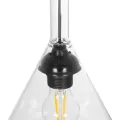 GLOBOSTAR® BALU  Μοντέρνο Κρεμαστό Φωτιστικό Οροφής με Ντουί 1 x E27 AC 220-240V IP20 - Διάφανο - Μ20 x Π20 x Υ42cm
