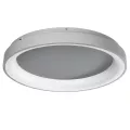 SALEM  Πλαφονιέρα Οροφής Δαχτυλίδι-Κύκλος LED CCT 105W 12075lm 120° AC 220-240V - Εναλλαγή Φωτισμού μέσω Τηλεχειριστηρίου All In One Ψυχρό 6000k+Φυσικό 4500k+Θερμό 2700k Dimmable Φ60cm - Ασημί