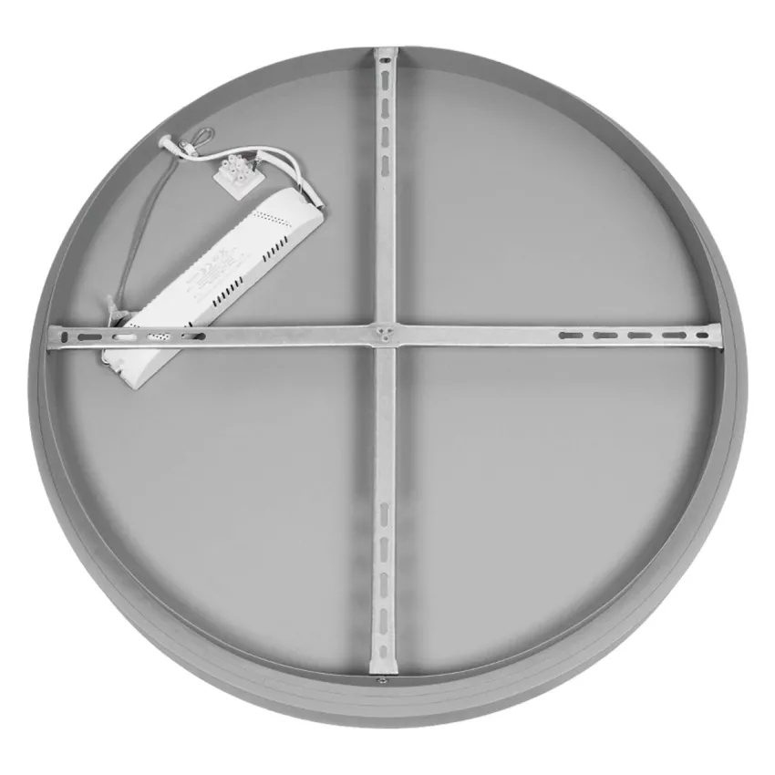 SALEM  Πλαφονιέρα Οροφής Δαχτυλίδι-Κύκλος LED CCT 105W 12075lm 120° AC 220-240V - Εναλλαγή Φωτισμού μέσω Τηλεχειριστηρίου All In One Ψυχρό 6000k+Φυσικό 4500k+Θερμό 2700k Dimmable Φ60cm - Ασημί