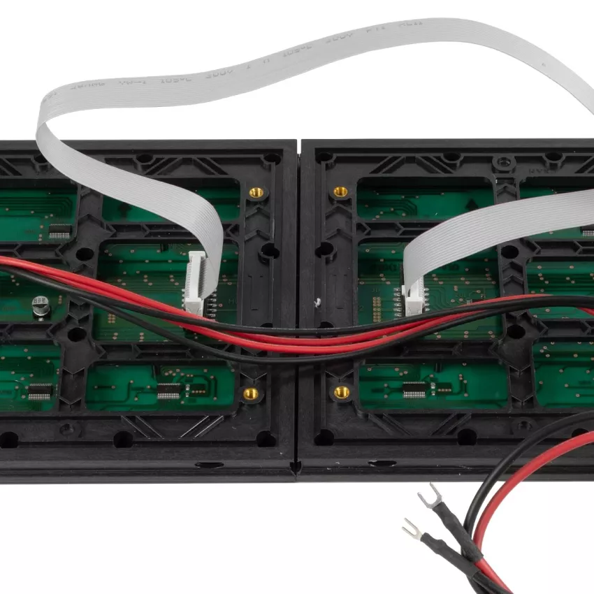 GLOBOSTAR® MODULCO  Module Πλακίδιο Κυλιόμενης Ψηφιακής Επιγραφής/Οθόνης 32x16cm P10 LED 40W Nits ≥5500cd/㎡ DC 5V Αδιάβροχο IP65 Κόκκινο - Μ32 x Π16 x Υ1.5cm
