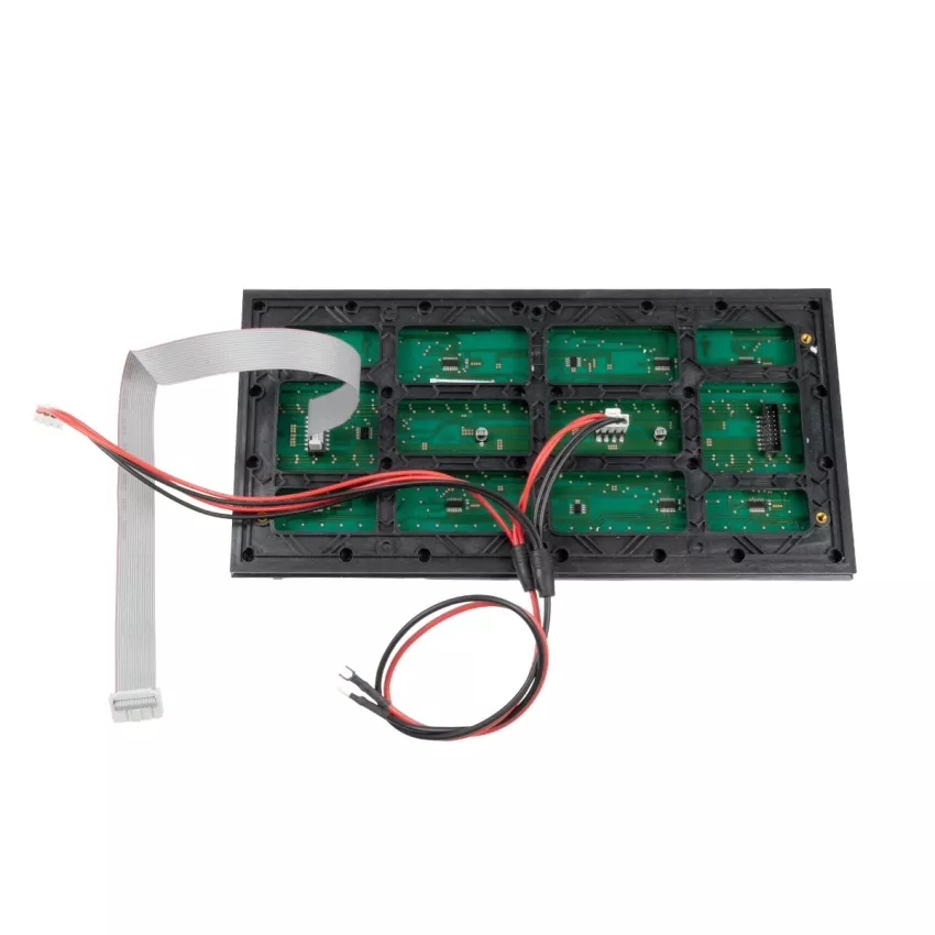 GLOBOSTAR® MODULCO  Module Πλακίδιο Κυλιόμενης Ψηφιακής Επιγραφής/Οθόνης 32x16cm P10 LED 40W Nits ≥5500cd/㎡ DC 5V Αδιάβροχο IP65 Κόκκινο - Μ32 x Π16 x Υ1.5cm