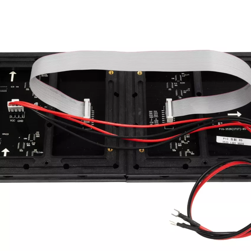 GLOBOSTAR® MODULCO  Module Πλακίδιο Κυλιόμενης Ψηφιακής Επιγραφής/Οθόνης 32x16cm P10 LED 40W Nits ≥5500cd/㎡ DC 5V Αδιάβροχο IP65 RGB - Μ32 x Π16 x Υ1.8cm