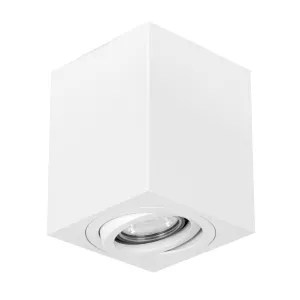 kelvo® AKIRA  Κινούμενο Φωτιστικό Downlight Σποτ για Λάμπα MR16 με Ντουί GU10 AC 220-240V IP20 - Λευκό Ματ - Μ8 x Π8 x Υ10cm