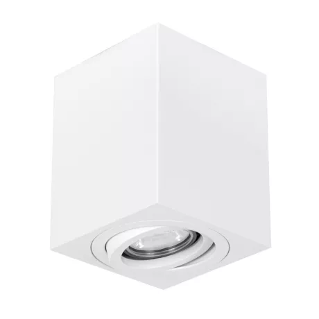 kelvo® AKIRA  Κινούμενο Φωτιστικό Downlight Σποτ για Λάμπα MR16 με Ντουί GU10 AC 220-240V IP20 - Λευκό Ματ - Μ8 x Π8 x Υ10cm