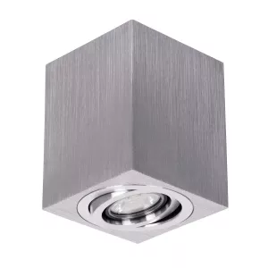 kelvo® AKIRA  Κινούμενο Φωτιστικό Downlight Σποτ για Λάμπα MR16 με Ντουί GU10 AC 220-240V IP20 - Νίκελ Βούρτσας - Μ8 x Π8 x Υ10cm