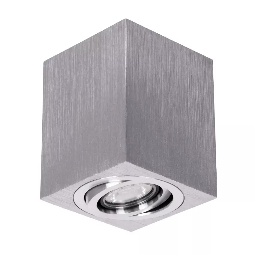 kelvo® AKIRA  Κινούμενο Φωτιστικό Downlight Σποτ για Λάμπα MR16 με Ντουί GU10 AC 220-240V IP20 - Νίκελ Βούρτσας - Μ8 x Π8 x Υ10cm