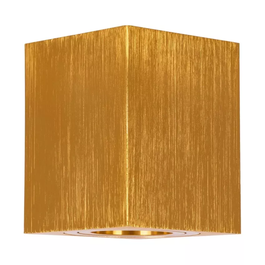 kelvo® AKIRA  Κινούμενο Φωτιστικό Downlight Σποτ για Λάμπα MR16 με Ντουί GU10 AC 220-240V IP20 - Χρυσό Βούρτσας - Μ8 x Π8 x Υ10cm