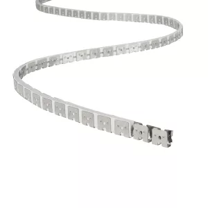 kelvo® NEONPRO  Εύκαμπτη Βάση Στήριξης για Neon Flex - Νίκελ Χρώμιο - Μ1000 x Π0.7 x Υ1.2cm - Ρολό 10 Μέτρων