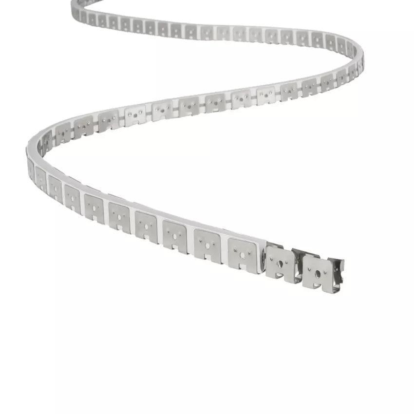 kelvo® NEONPRO  Εύκαμπτη Βάση Στήριξης για Neon Flex - Νίκελ Χρώμιο - Μ1000 x Π0.7 x Υ1.2cm - Ρολό 10 Μέτρων