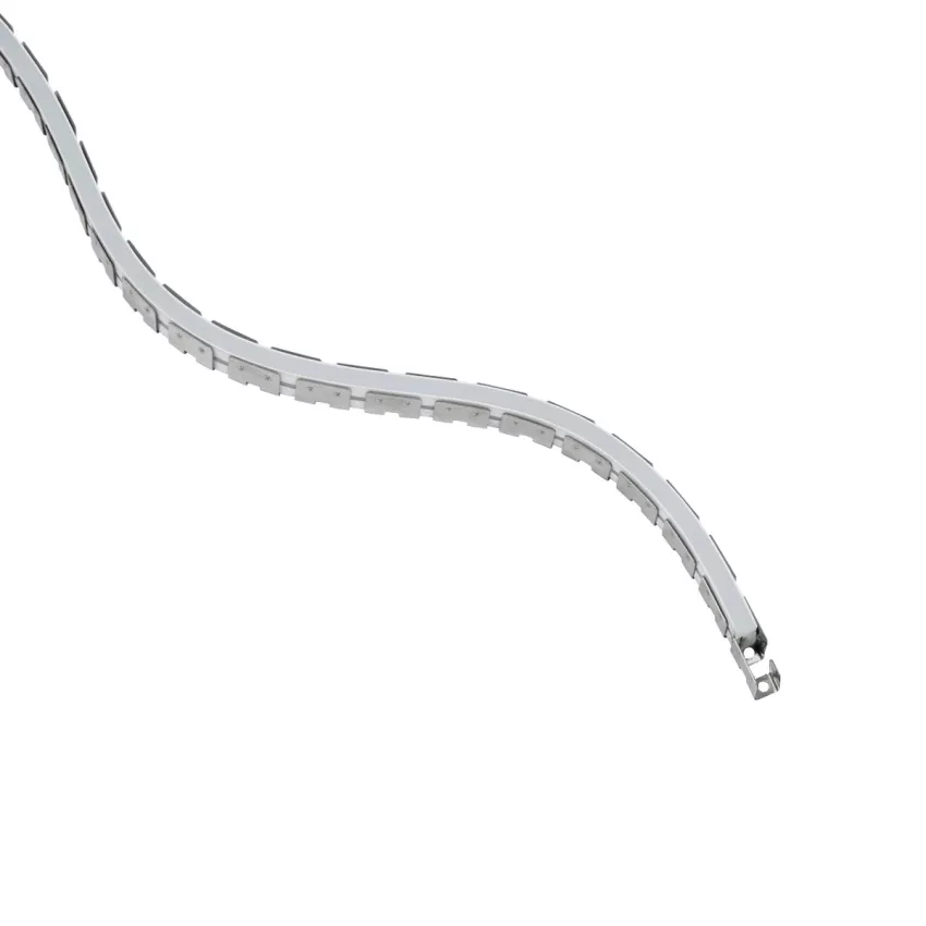 kelvo® NEONPRO  Εύκαμπτη Βάση Στήριξης για Neon Flex - Νίκελ Χρώμιο - Μ1000 x Π0.7 x Υ1.2cm - Ρολό 10 Μέτρων