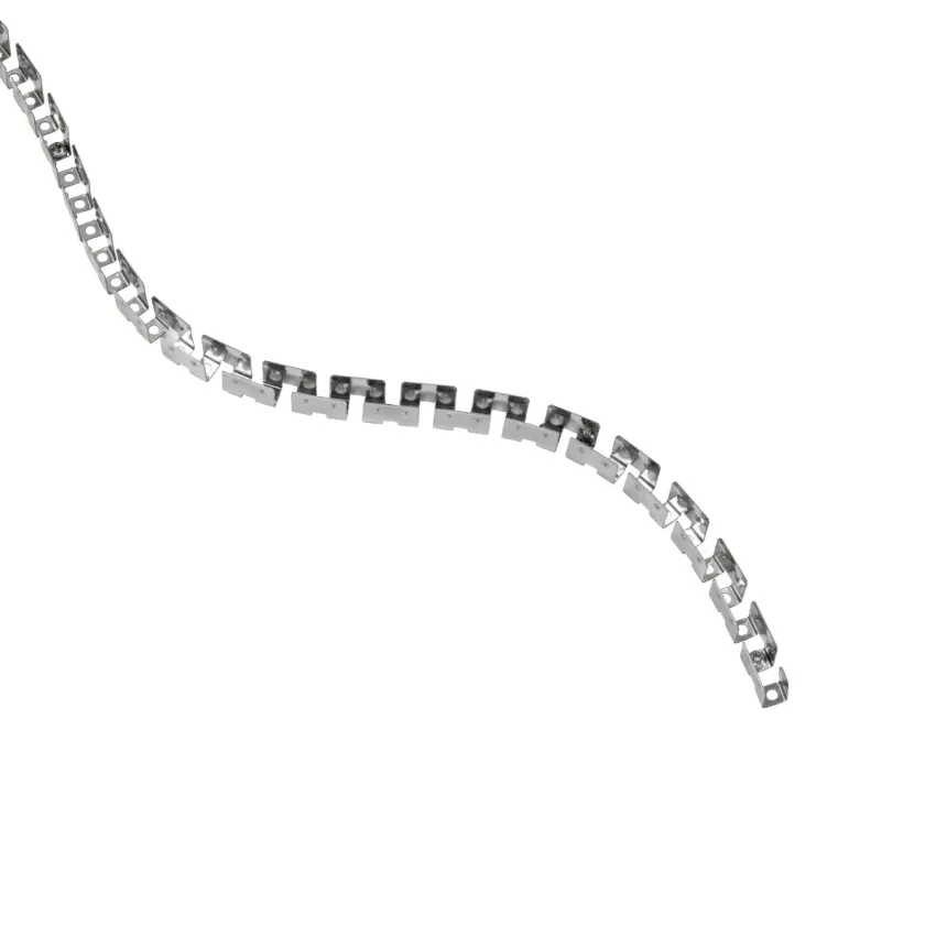 kelvo® NEONPRO  Εύκαμπτη Βάση Στήριξης για Neon Flex - Νίκελ Χρώμιο - Μ1000 x Π0.7 x Υ1.2cm - Ρολό 10 Μέτρων