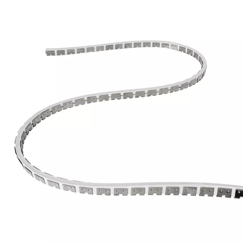 kelvo® NEONPRO  Εύκαμπτη Βάση Στήριξης για Neon Flex - Νίκελ Χρώμιο - Μ1000 x Π0.7 x Υ1.2cm - Ρολό 10 Μέτρων