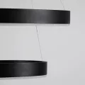 kelvo® VENOM  Κρεμαστό Φωτιστικό Οροφής LED 75W 7500lm 120° AC 220-240V IP20 Ρυθμιζόμενο Λευκό CCT με Χειριστήριο από 2700K έως 6000K Dimmable - Lumileds SMD Chip - Μαύρο Ματ - Μ60 x Π60 x Υ40cm