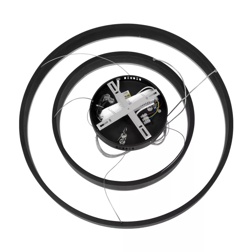 kelvo® VENOM  Κρεμαστό Φωτιστικό Οροφής LED 75W 7500lm 120° AC 220-240V IP20 Ρυθμιζόμενο Λευκό CCT με Χειριστήριο από 2700K έως 6000K Dimmable - Lumileds SMD Chip - Μαύρο Ματ - Μ60 x Π60 x Υ40cm