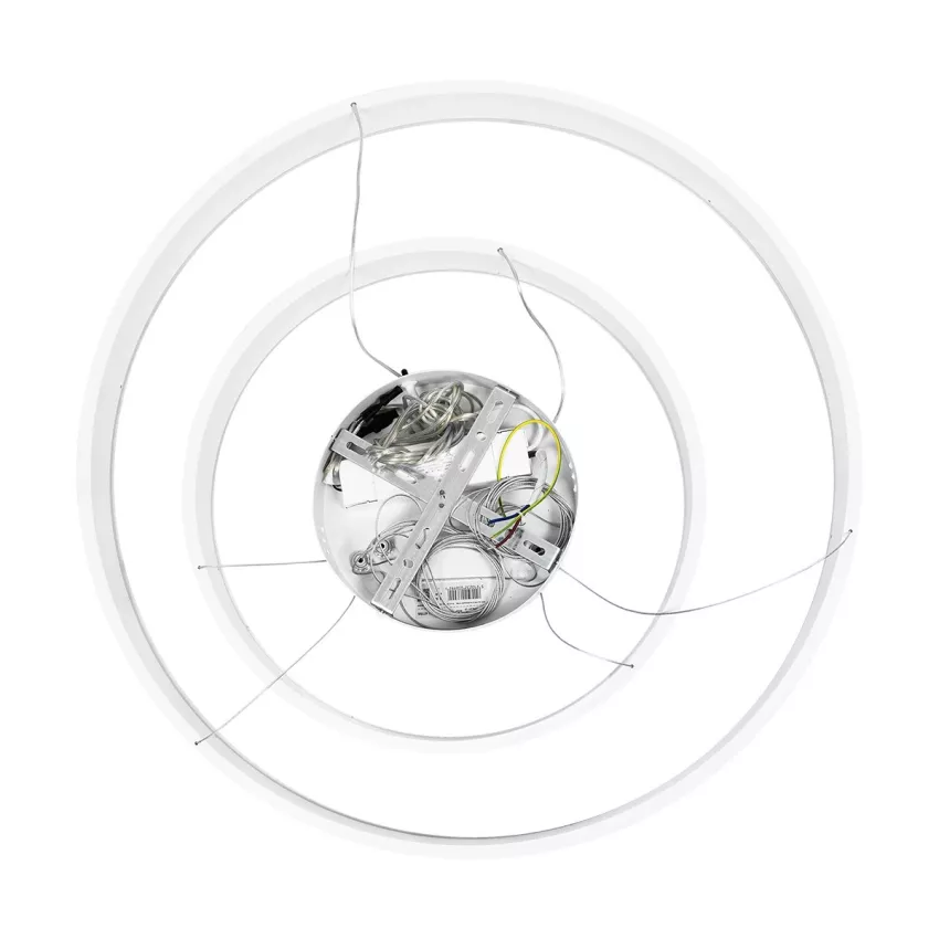 kelvo® VENOM  Κρεμαστό Φωτιστικό Οροφής LED 75W 7500lm 120° AC 220-240V IP20 Ρυθμιζόμενο Λευκό CCT με Χειριστήριο από 2700K έως 6000K Dimmable - Lumileds SMD Chip - Λευκό Ματ - Μ60 x Π60 x Υ40cm