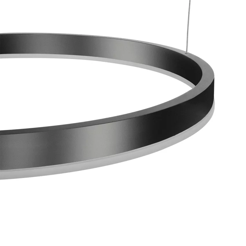 kelvo® VENOM  Κρεμαστό Φωτιστικό Οροφής LED 150W 15000lm 120° AC 220-240V IP20 Ρυθμιζόμενο Λευκό CCT με Χειριστήριο από 2700K έως 6000K Dimmable - Lumileds SMD Chip - Μαύρο Ματ - Μ150 x Π90 x Υ60cm