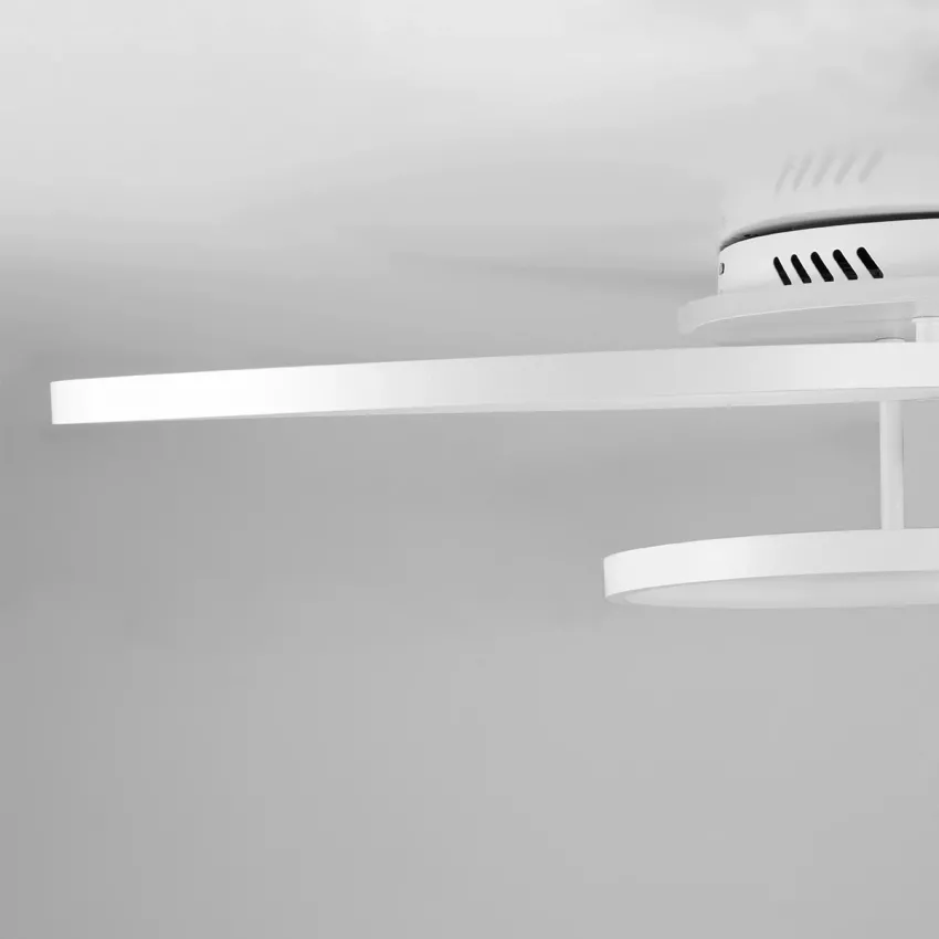 kelvo® NEMESIS  Φωτιστικό Οροφής LED 98W 9800lm 360° AC 220-240V IP20 Ρυθμιζόμενο Λευκό CCT με Χειριστήριο από 2700K έως 6000K Dimmable - Lumileds SMD Chip - Λευκό Ματ - Μ89 x Π60 x Υ19cm