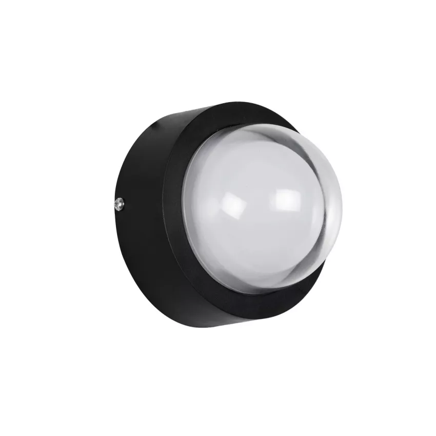 kelvo® NEXA  Φωτιστικό Τοίχου / Απλίκα LED 6W 360lm 180° AC 220-240V Αδιάβροχο IP65 Μπλε - Sanan SMD Chip & TÜV SÜD Driver - Μαύρο Ματ - Μ11 x Π8.5 x Υ11cm