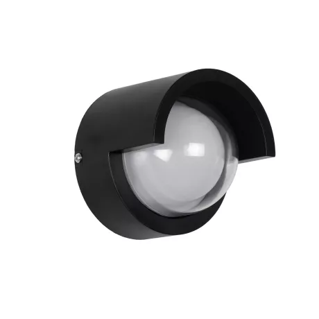 kelvo® NEXA  Φωτιστικό Τοίχου / Απλίκα LED 6W 360lm 180° AC 220-240V Αδιάβροχο IP65 Μπλε - Sanan SMD Chip & TÜV SÜD Driver - Μαύρο Ματ - Μ11 x Π9 x Υ11cm