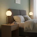 GLOBOSTAR® KAZAF  Μοντέρνο Επιτραπέζιο Φωτιστικό Πορτατίφ με Ντουί 1 x E27 AC 220-240V IP20 - Μαύρο & Λευκό - Μ16 x Π16 x Υ40cm